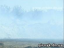 В Красноармейском районе, недалеко от Удачного, уже две недели борются с масштабным пожаром